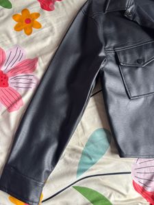 WESTSIDE Black Faux Leather Jacket