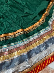 9 meter green  Navratri chaniya
