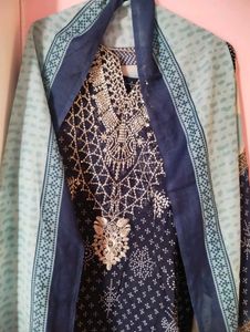 Beautiful Blue &amp; Teal Ethnic Kurta Set