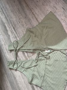 Trendy Textured Tie Up Top
