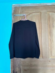 Elegant Black Button-Down Blouse