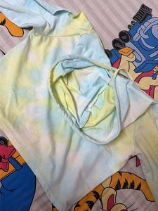 Tie-Dye Hoodie off shoulder
