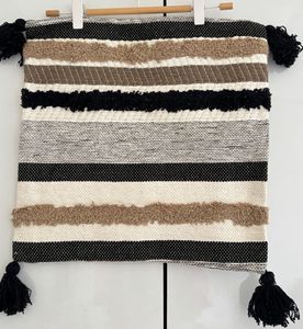 Boho Striped cushion cover with Tassels