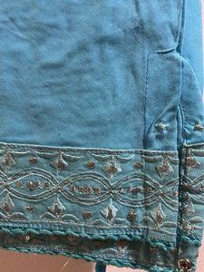 Teal Kurta 4 piece set with Sequins