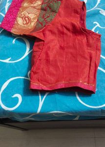 Vibrant Orange Ethnic Blouse