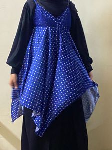 Blue Polka Dot Asymmetrical Dress💙🤭🤤