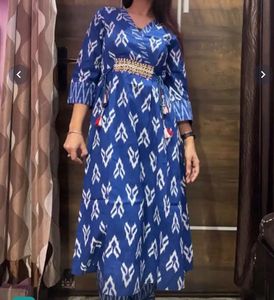 Blue Wrap Kurta Set