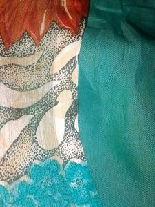 Vibrant Floral Print Saree