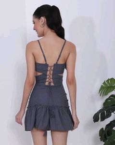 Deep V Cut-Out Dress (S) 💫