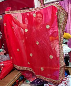 Stunning Red Embroidered Lehenga Choli