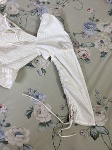 Guess White Crop Top