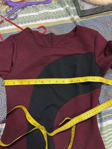 Chic Maroon Bodycon Dress