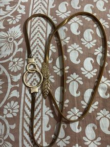 2 Gold Metallic stretchable Belts
