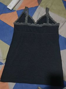 women’s camisole/top with beautiful grey lace deta