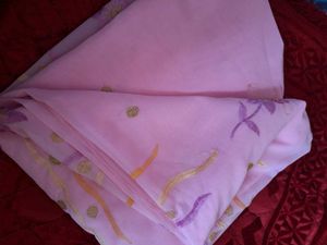 Beautiful Pink saree with Floral Design