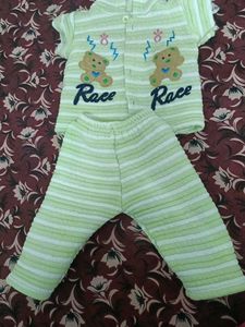 Cute Bear Print Baby Outfit