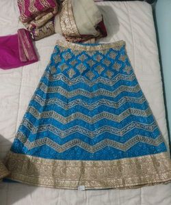 Blue Ethnic Skirt