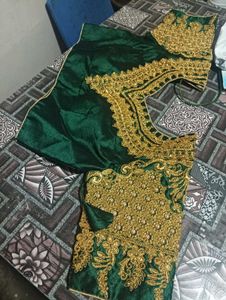 Emerald Green Embroidered Blouse