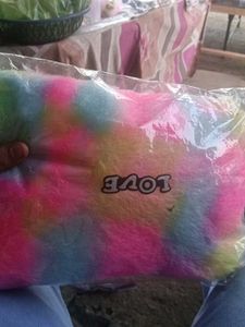Multicolor Heart Shape Soft Plush Cushion