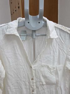 Zara White Button-Up Shirt
