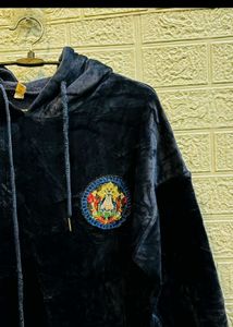 Turkey imported Velvet Hoodie Dress