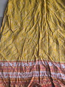 Yellow Printed Kurta
