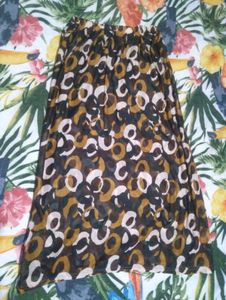 Patterned Midi Skirt