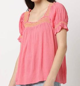 Chic Smocked Square Neck Top