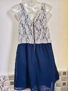 Chic Lace &amp; Chiffon Fit &amp; Flare Dress