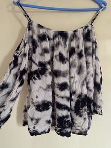Stylish Tie-Dye Off-Shoulder Top