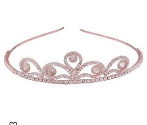New Metal Gold Plating Sparkling Crown&amp; Hairband