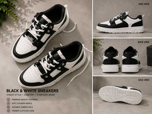 Black & White Sneakers