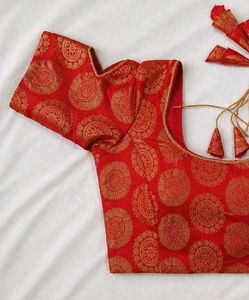 Red Princess cut Blouse
