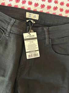 Black Jeans with Red Side Stripe