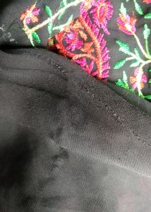 Embroidered Black Kurta