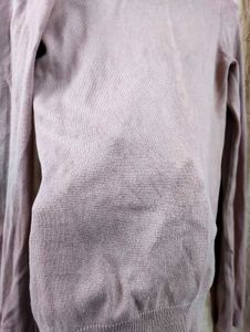 H&amp;M Pink Ribbed Long Sleeve Top