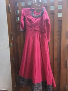 Beautiful pinkish red Kurta Set with Dupatta