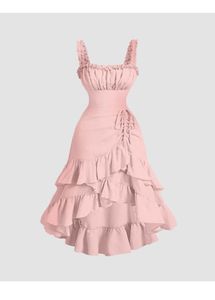 Charming Pink Ruffled Dress
