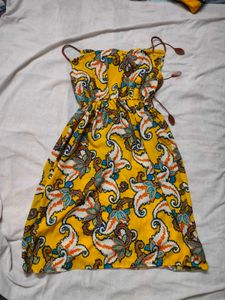 Yellow Paisley Dress