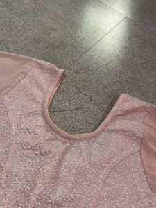 Stunning Pink Brocade Blouse