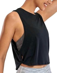 Black Crop Tank Top