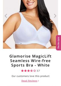 GLAMORISE White Sports Bra