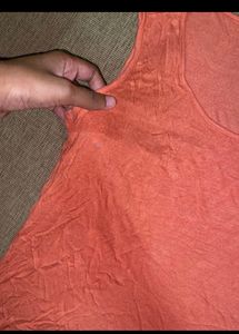 Orange Razorback Top Gym Wear