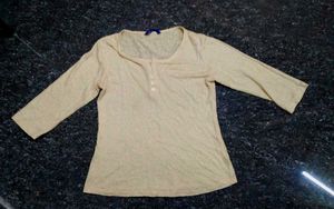 Light Beige Henley Top