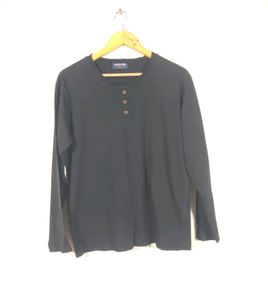 Black Full Sleeve Round Neck T-Shirts (Men's)