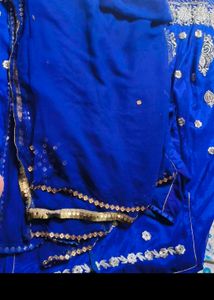 Royal Blue Embroidered Rajasthani poshak