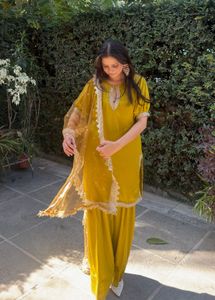 Elegant Yellow Kurta Set with Dupatta