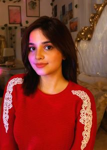 New(Size~M)Red lace woollen sweater🌻