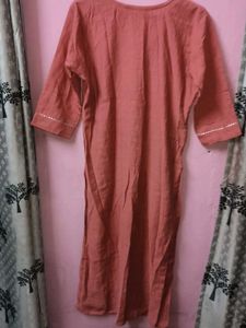 Embellished Peach Kurta pant odhani set