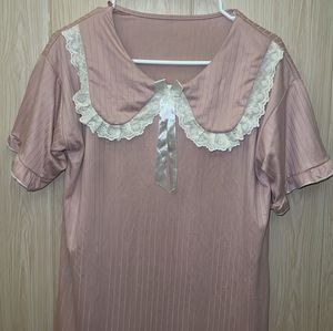 Vintage Pink Lace Dress